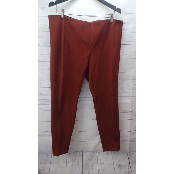 Rachel Zoe Pull On Pants Stretch Sz 16 Red Tummy Control Casual - Picture 1 of 7